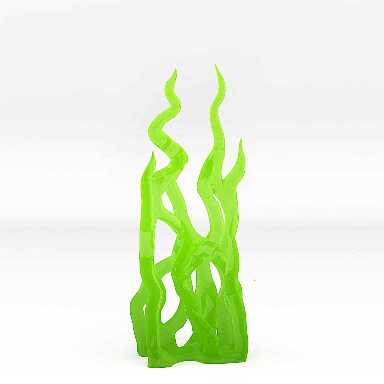 3D Printed Fantastic Plants and Rocks Temple Portal With Its Green Fire Effect 28mm - 32mm D&D Wargaming