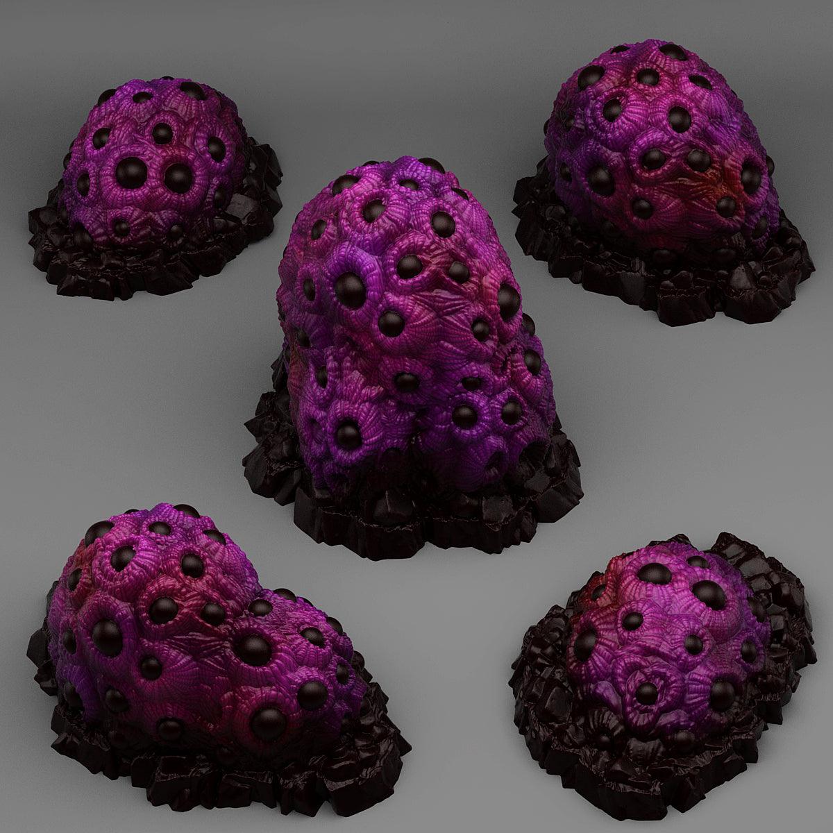 3D Printed Fantastic Plants and Rocks Underdark Eyes Plants 28mm - 32mm D&D Wargaming