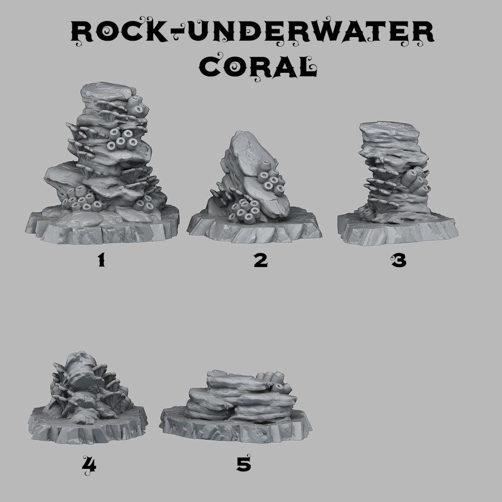 3D Printed Fantastic Plants and Rocks Underwater Coral 28mm - 32mm D&D Wargaming