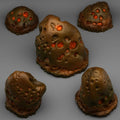 3D Printed Fantastic Plants and Rocks Volcano Rocks 28mm - 32mm D&D Wargaming