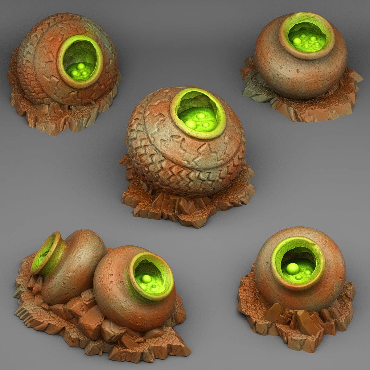 3D Printed Fantastic Plants and Rocks Witch Cauldron 28mm - 32mm D&D Wargaming