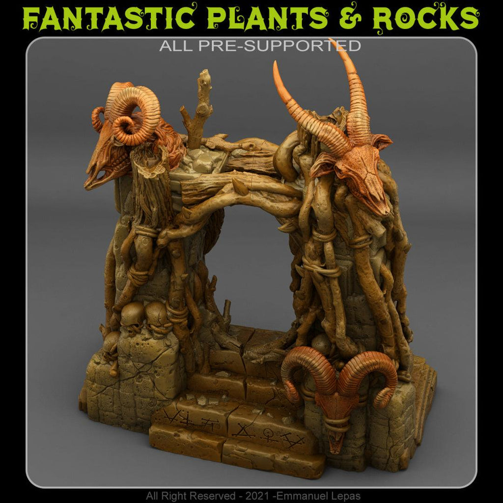 3D Printed Fantastic Plants and Rocks Witch Portal 28mm - 32mm D&D Wargaming