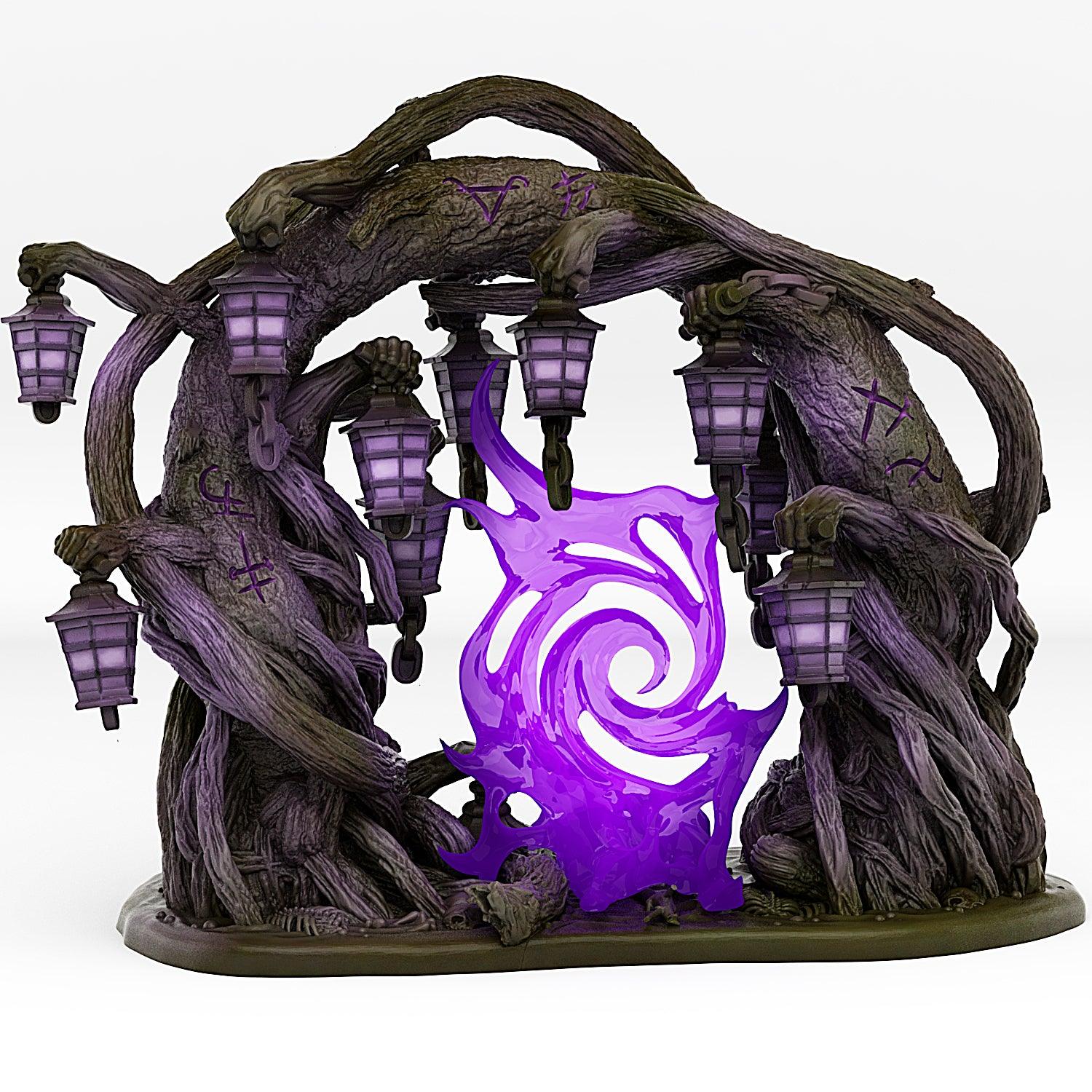 3D Printed Fantastic Portals and Effects Creepy Forest Portal 28mm - 32mm D&D Wargaming