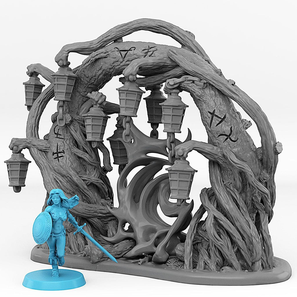 3D Printed Fantastic Portals and Effects Creepy Forest Portal 28mm - 32mm D&D Wargaming