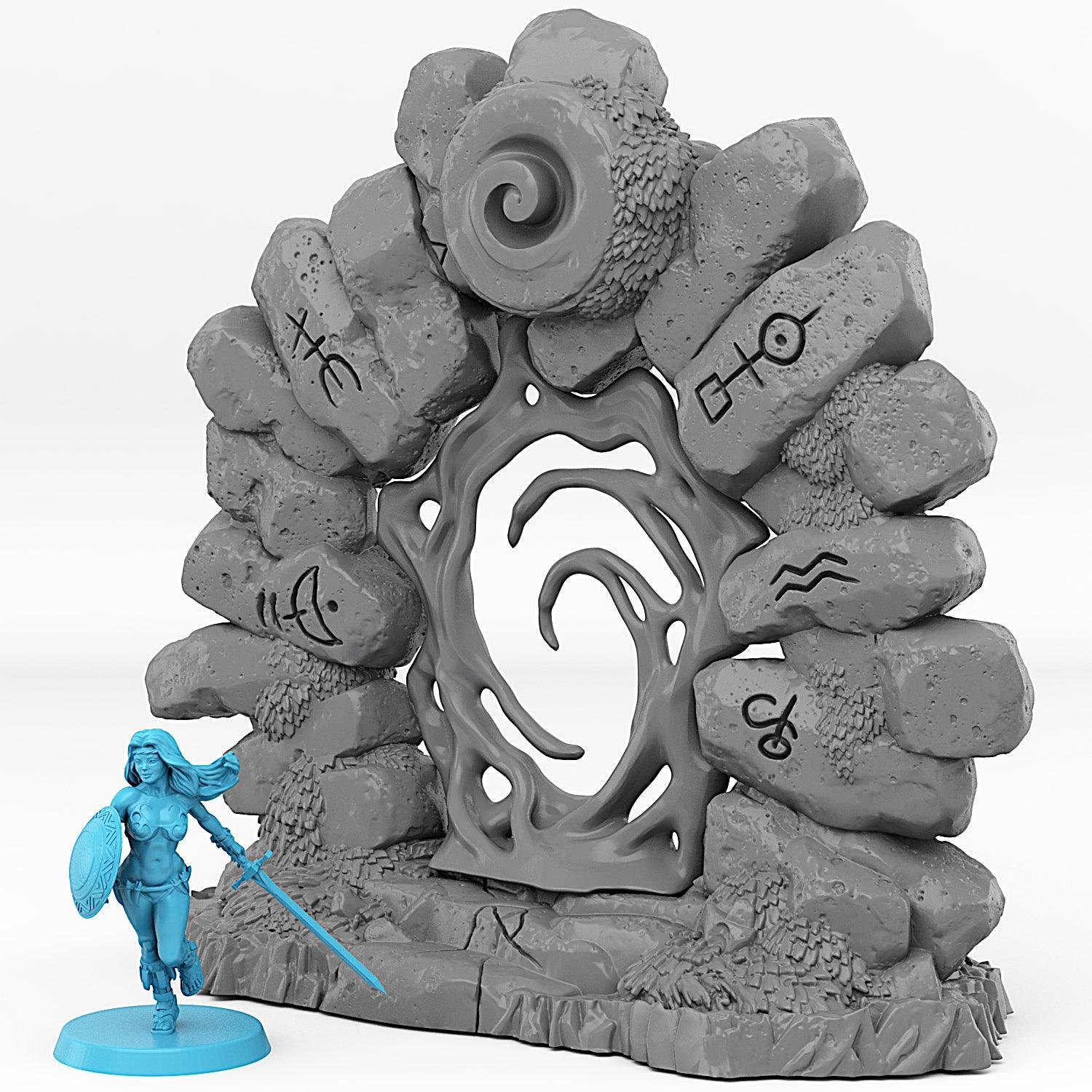 3D Printed Fantastic Portals and Effects Druid Portal 28mm - 32mm D&D Wargaming