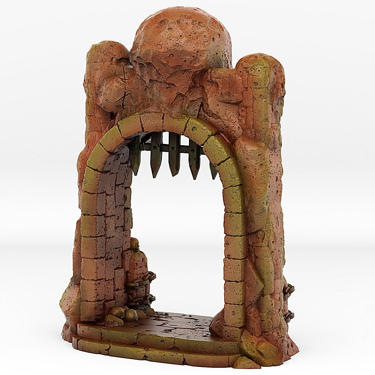 3D Printed Fantastic Portals and Effects Dungeon Entrance Portal 28mm - 32mm D&D Wargaming
