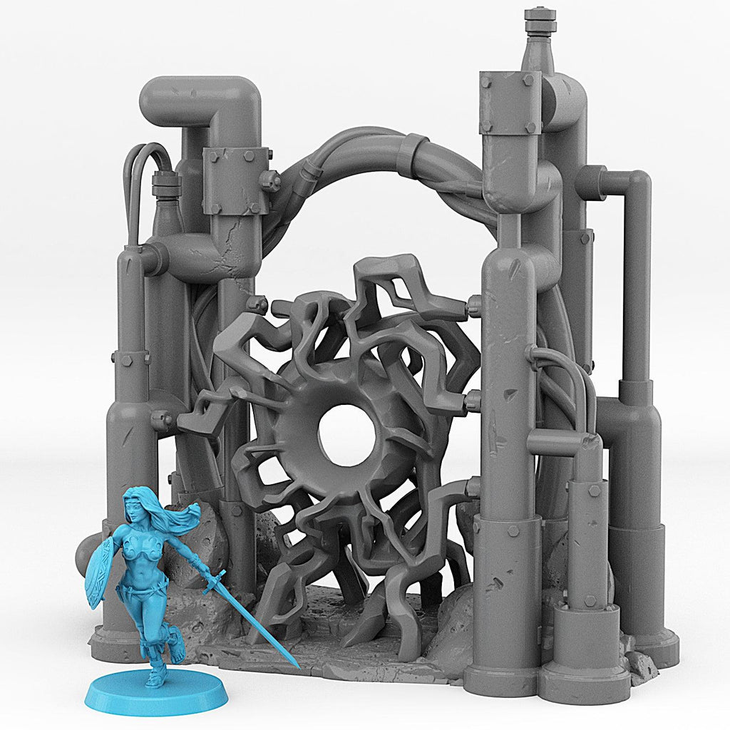 3D Printed Fantastic Portals and Effects Martian Pipes Portal 28mm - 32mm D&D Wargaming