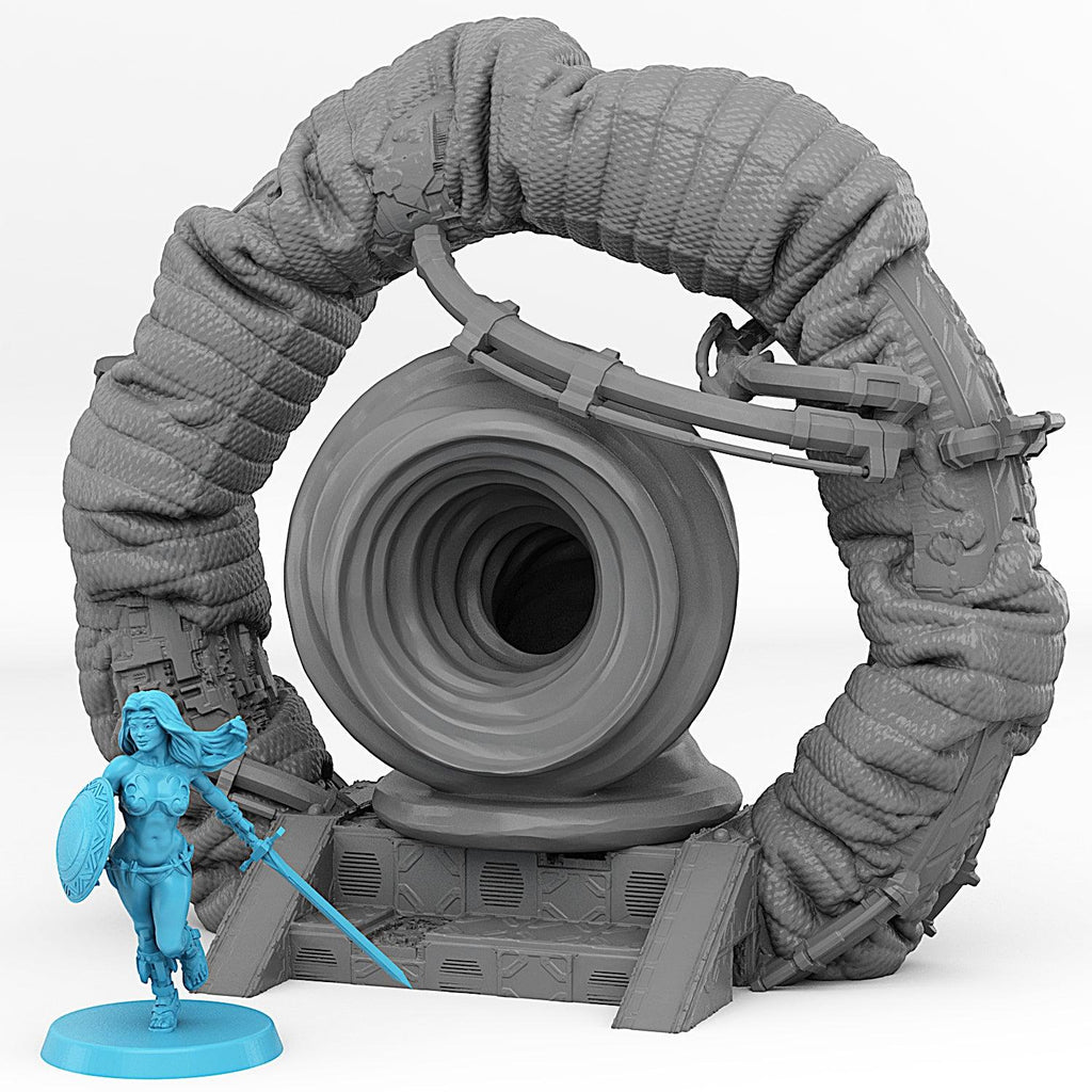 3D Printed Fantastic Portals and Effects Space Ship Portal 28mm - 32mm D&D Wargaming