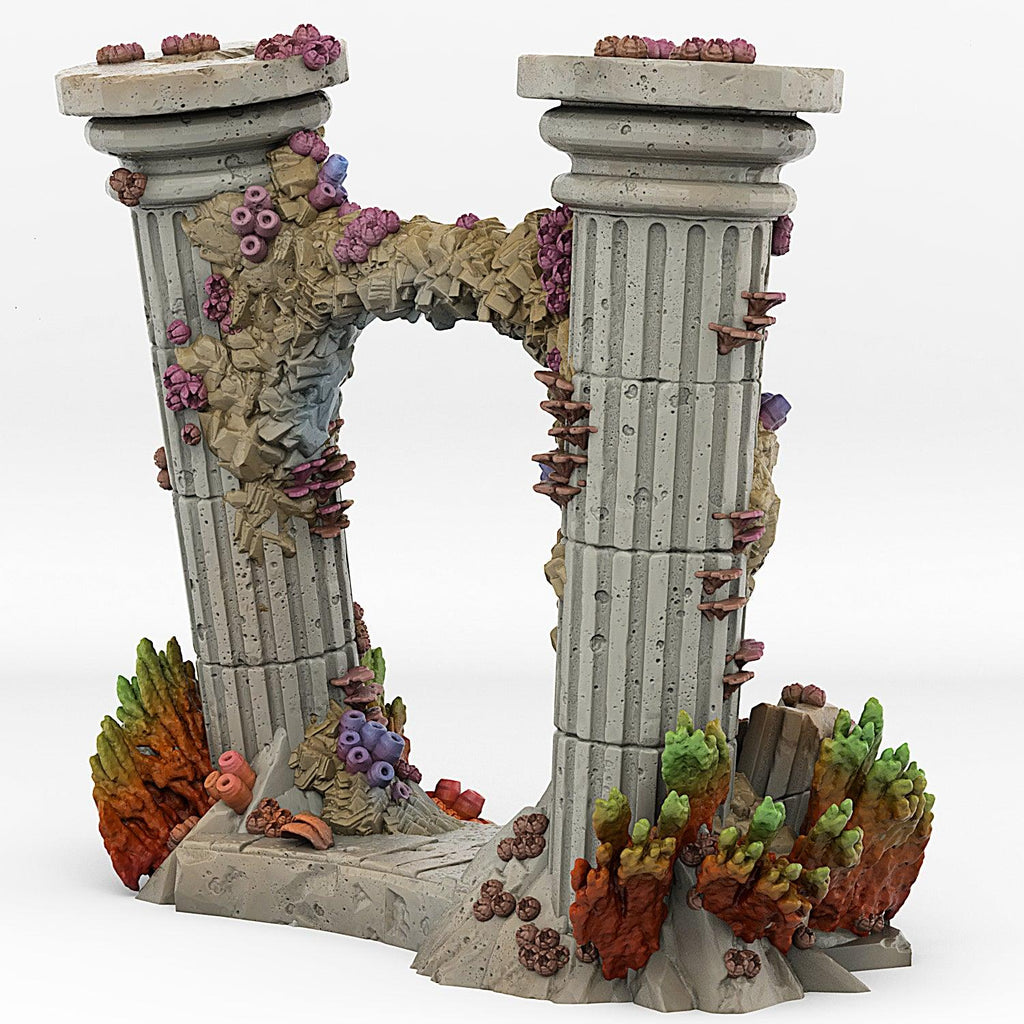 3D Printed Fantastic Portals and Effects Underwater Temple Portal 28mm - 32mm D&D Wargaming