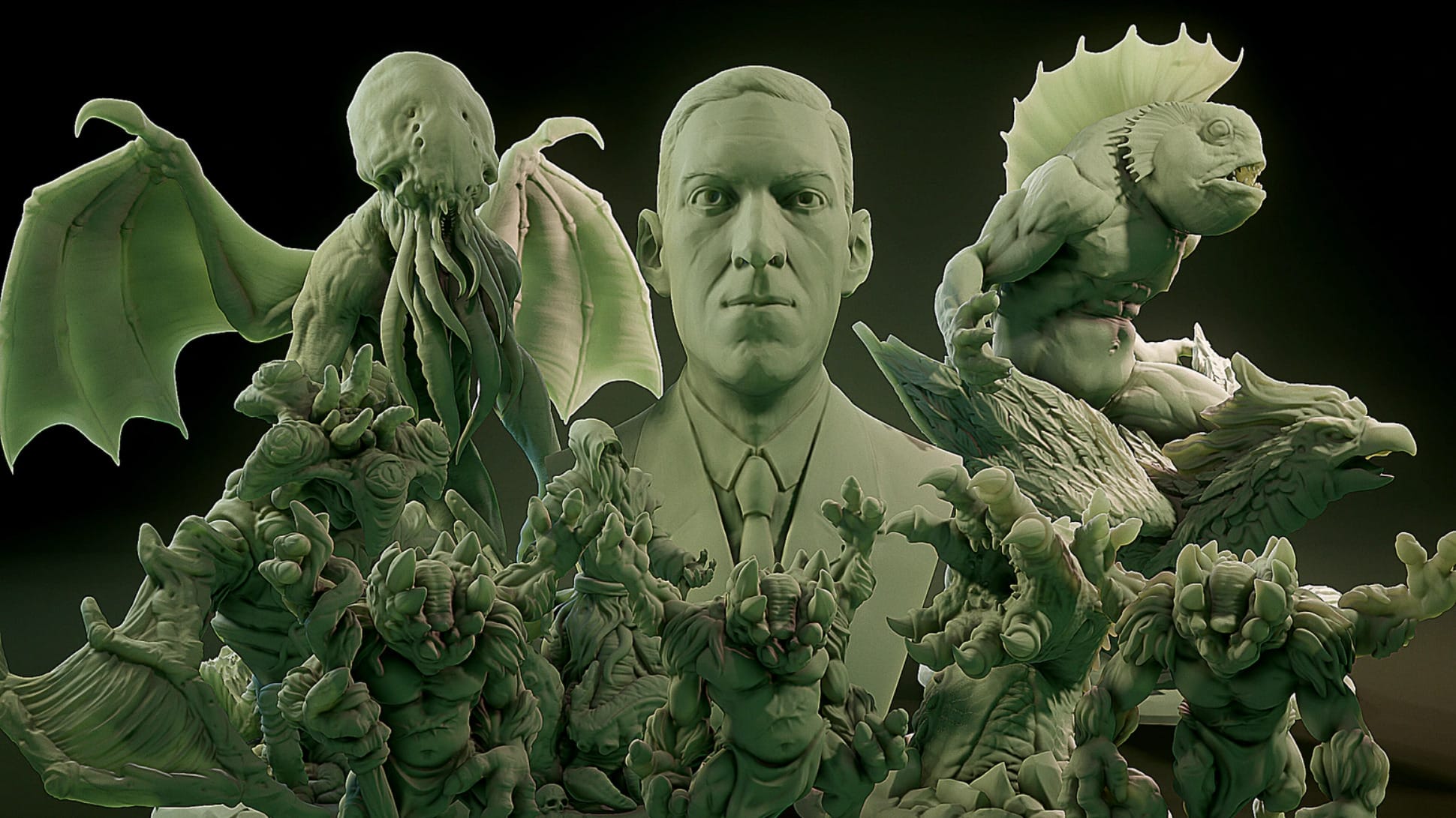 3D Printed Nafarrate Aboleth Lovecraftian Bestiary 28 32 mm D&D
