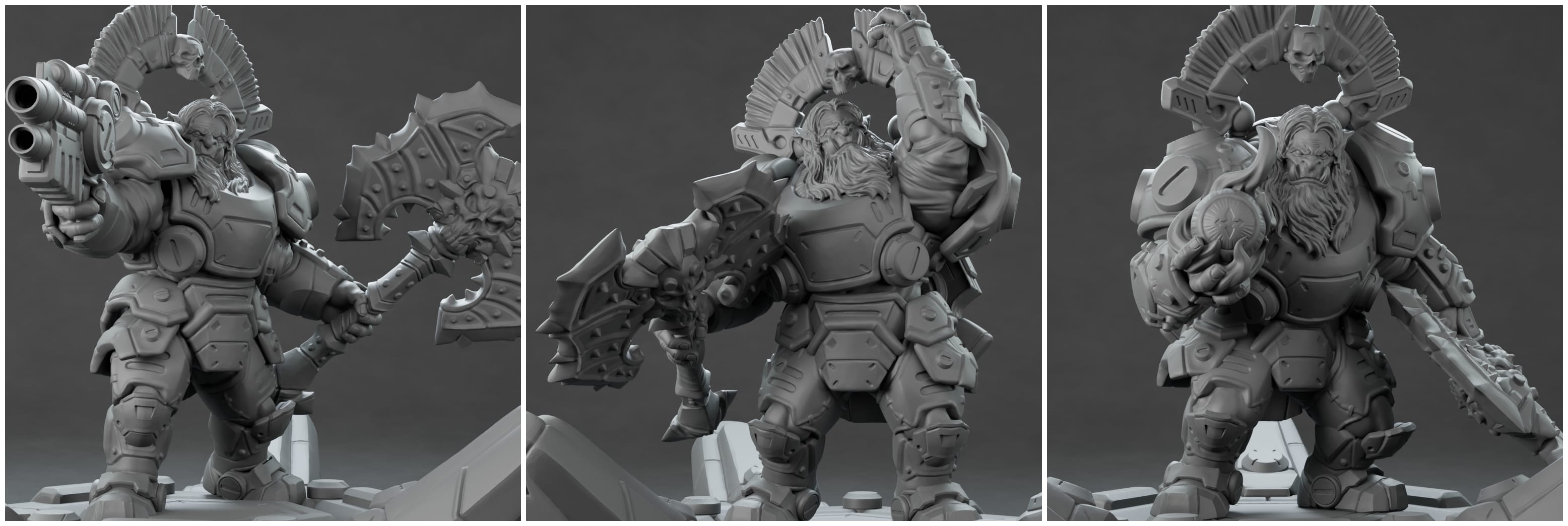 3D Printed Nafarrate Assault Orc Set Space Orcs 28 32 mm D&D