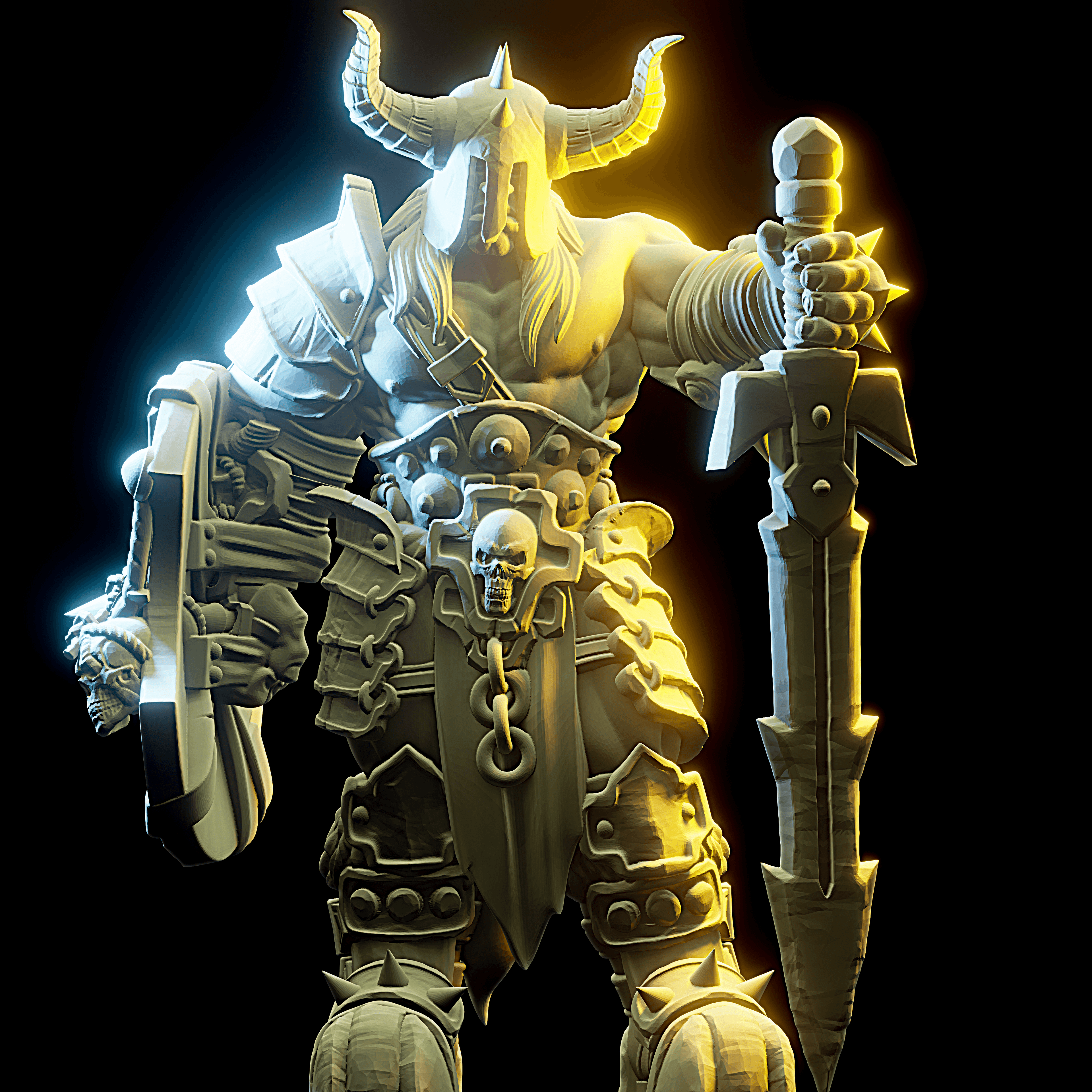 3D Printed Nafarrate - Chaos Vikings Chaos Viking 1 - 28 32 mm D&D