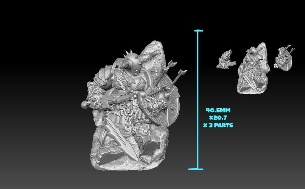 3D Printed Nafarrate - Chaos Vikings Chaos Viking 5 - 28 32 mm D&D