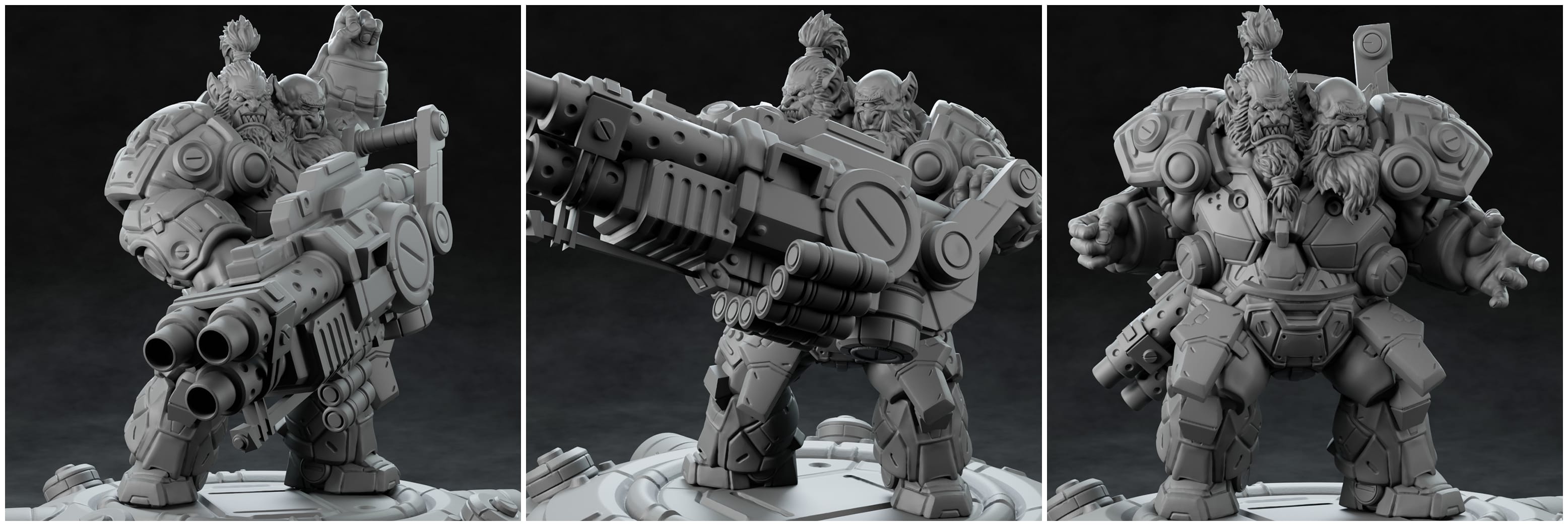 3D Printed Nafarrate Heavy Orc Set Space Orcs 28 32 mm D&D
