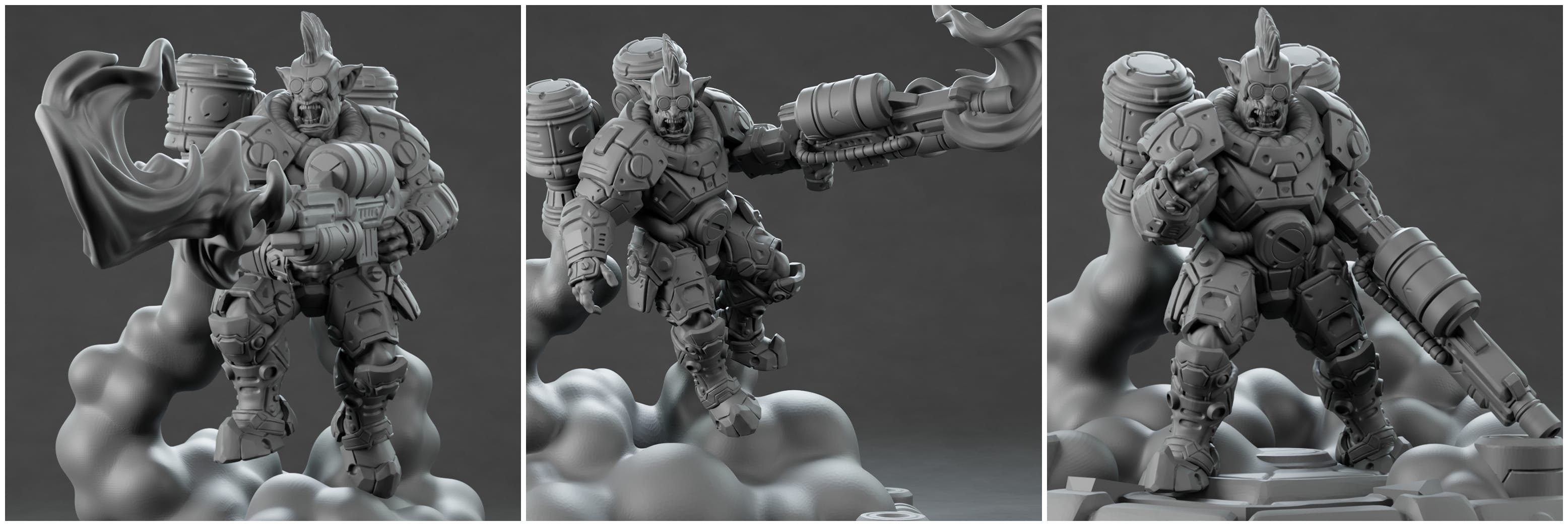 3D Printed Nafarrate Jumper Orc Set Space Orcs 28 32 mm D&D