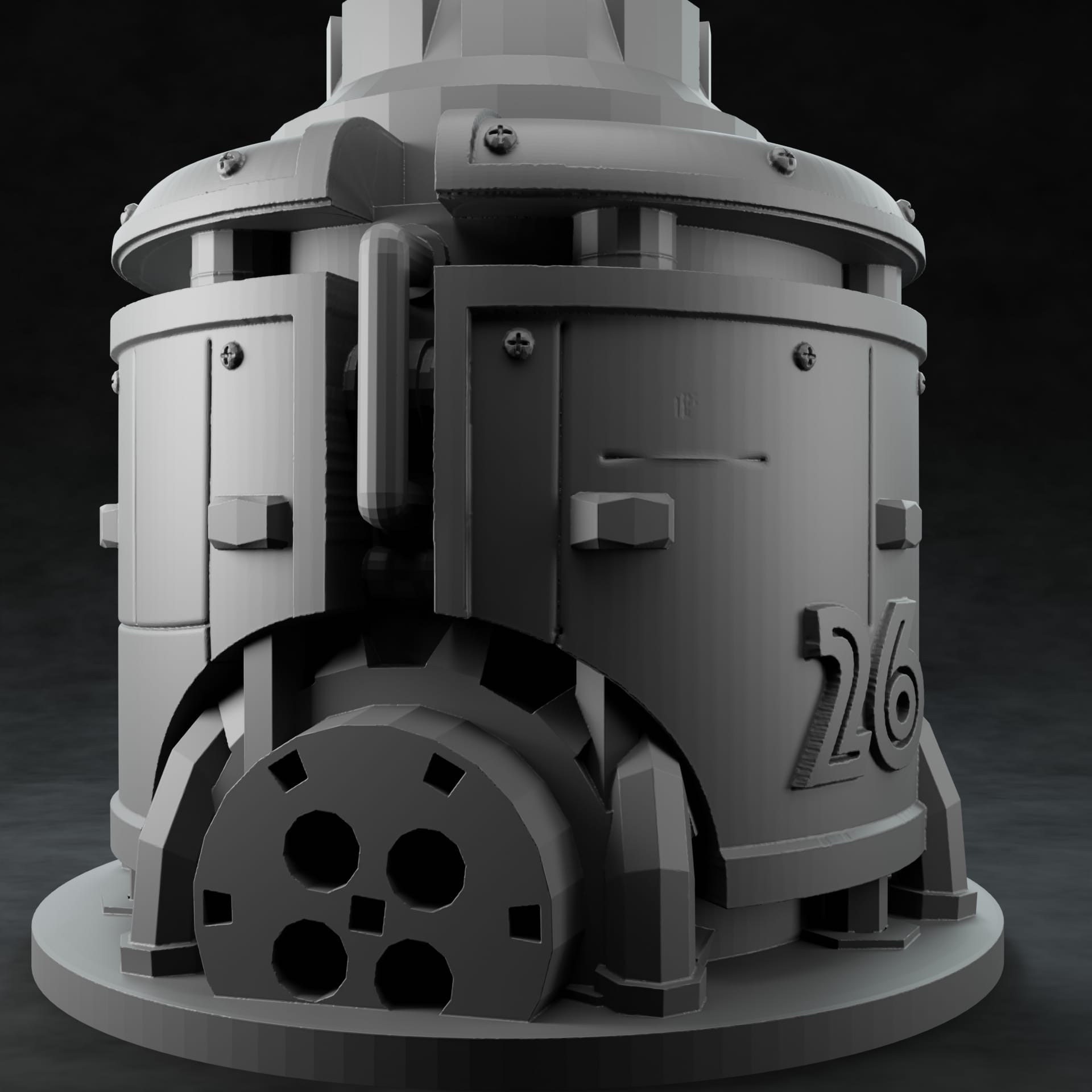 3D Printed Nafarrate Plasma Module Space Orcs 28 32 mm D&D