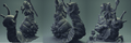 3D Printed Nafarrate Rats Army Rat Riding Snail Set 28mm 32mm D&D