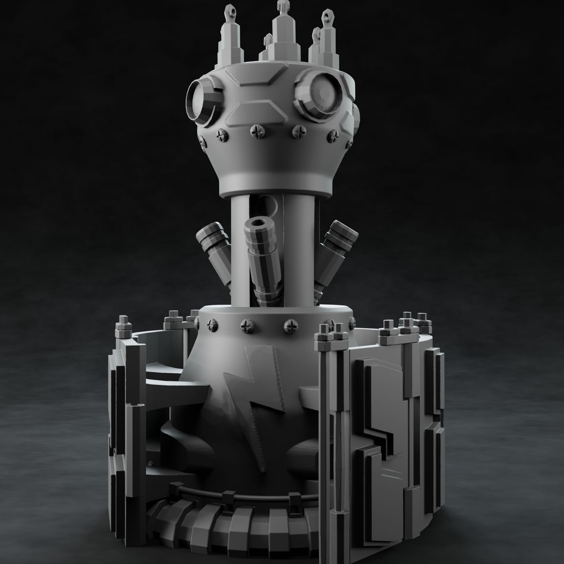 3D Printed Nafarrate Tesla Tower Space Orcs 28 32 mm D&D