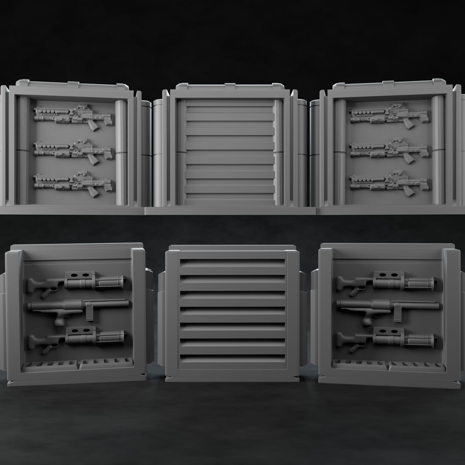 3D Printed Nafarrate Weapon Rack Set 1 Space Orcs 28 32 mm D&D