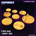 3D Printed Papsikels August 2023 - Cyberpunk Cyberbase August 2023 28mm 32mm