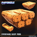 3D Printed Papsikels Cryostasis Sleep Pods Nov 2024 Scifi 28mm 32mm