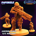 3D Printed Papsikels - Cyber Saga Episode 2 Jamerson Hagner Elite Mercenary - 28mm 32mm