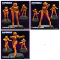 3D Printed Papsikels Cyberbabe Set 2 July 2024 Cyberpunk 28mm 32mm