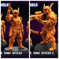3D Printed Papsikels Cybernetic Swat Officer February 2025 Cyberpunk 28mm 32mm