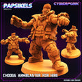 3D Printed Papsikels Cyberpunk Sci-Fi Choogs Armblaster For Hire - 28mm 32mm