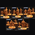 3D Printed Papsikels Cyberpunk Sci-Fi - Human Military Police Entrance Guard Set - Star Entrance 28mm 32mm