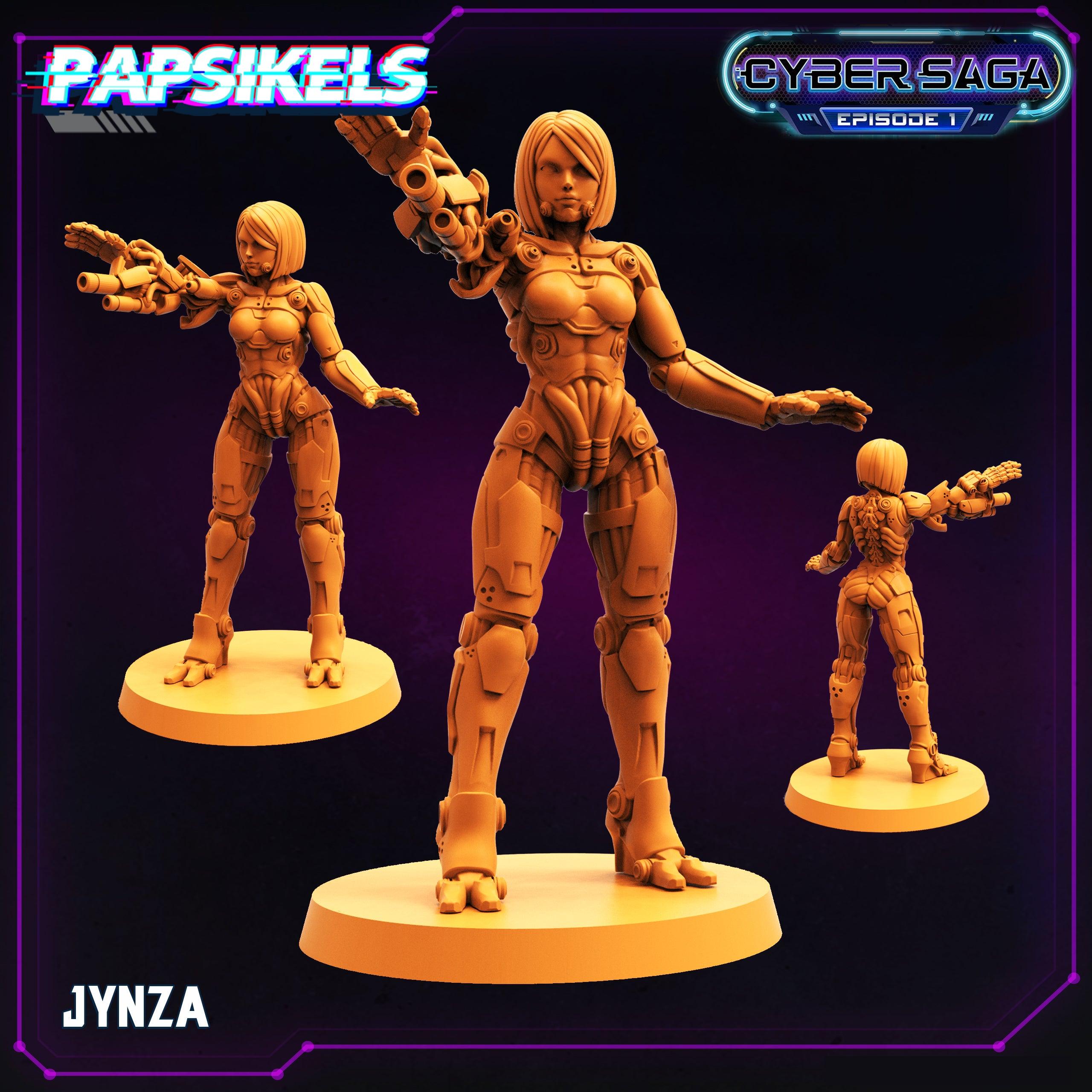 3D Printed Papsikels Cyberpunk Sci-Fi Jynza Cyber Saga - 28mm 32mm
