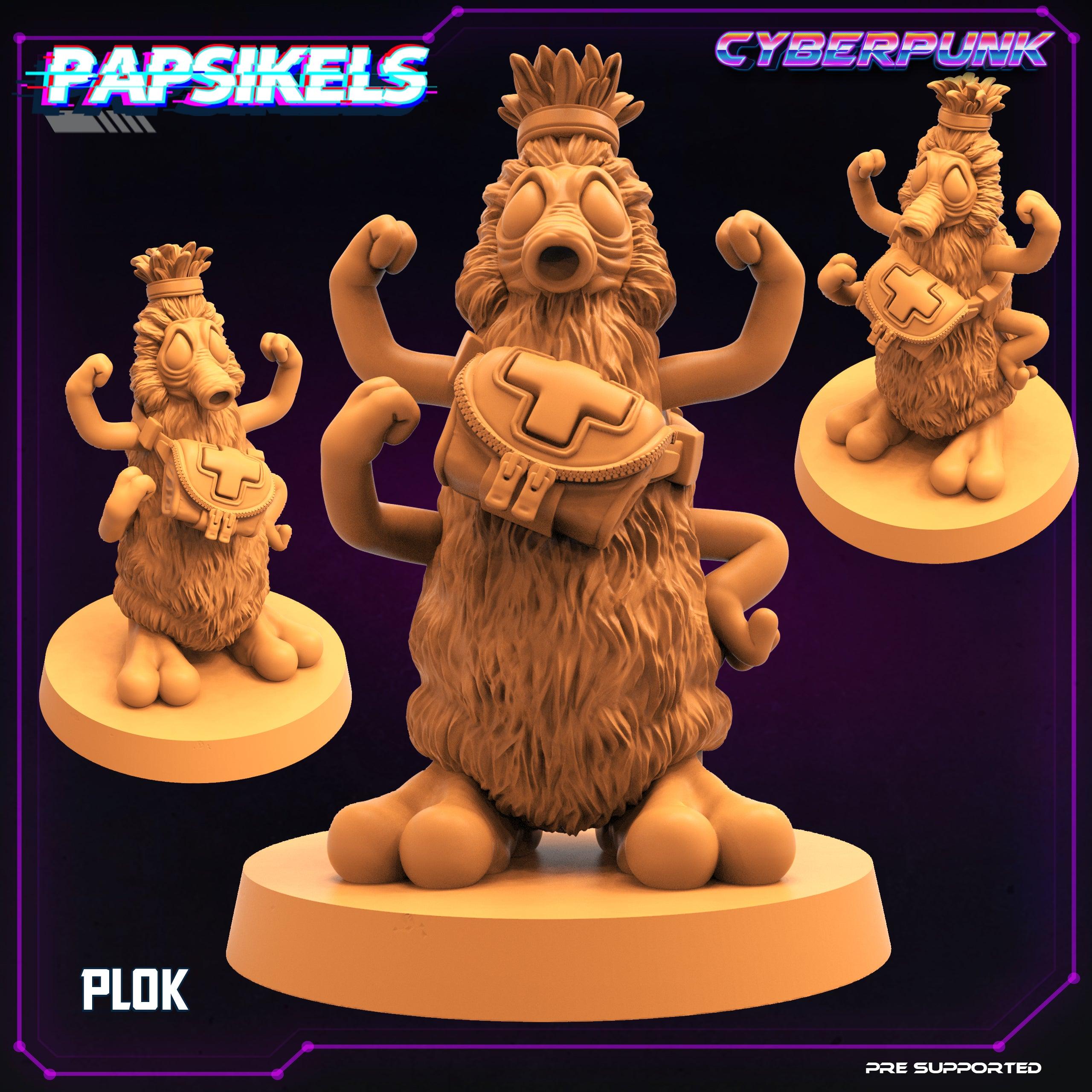 3D Printed Papsikels Cyberpunk Sci-Fi PLOK - 28mm 32mm