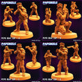 3D Printed Papsikels Cyberpunk Sci-Fi Pcpd Beat Cop Set - 28mm 32mm