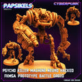 3D Printed Papsikels Cyberpunk Sci-Fi - Psycho Killer Machine Neuro Hacked Fkmsa Prototype Battle Droid - 28mm 32mm