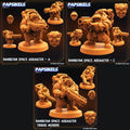 3D Printed Papsikels Cyberpunk Sci-Fi Rambutan Space Assaulters Set - 28mm 32mm