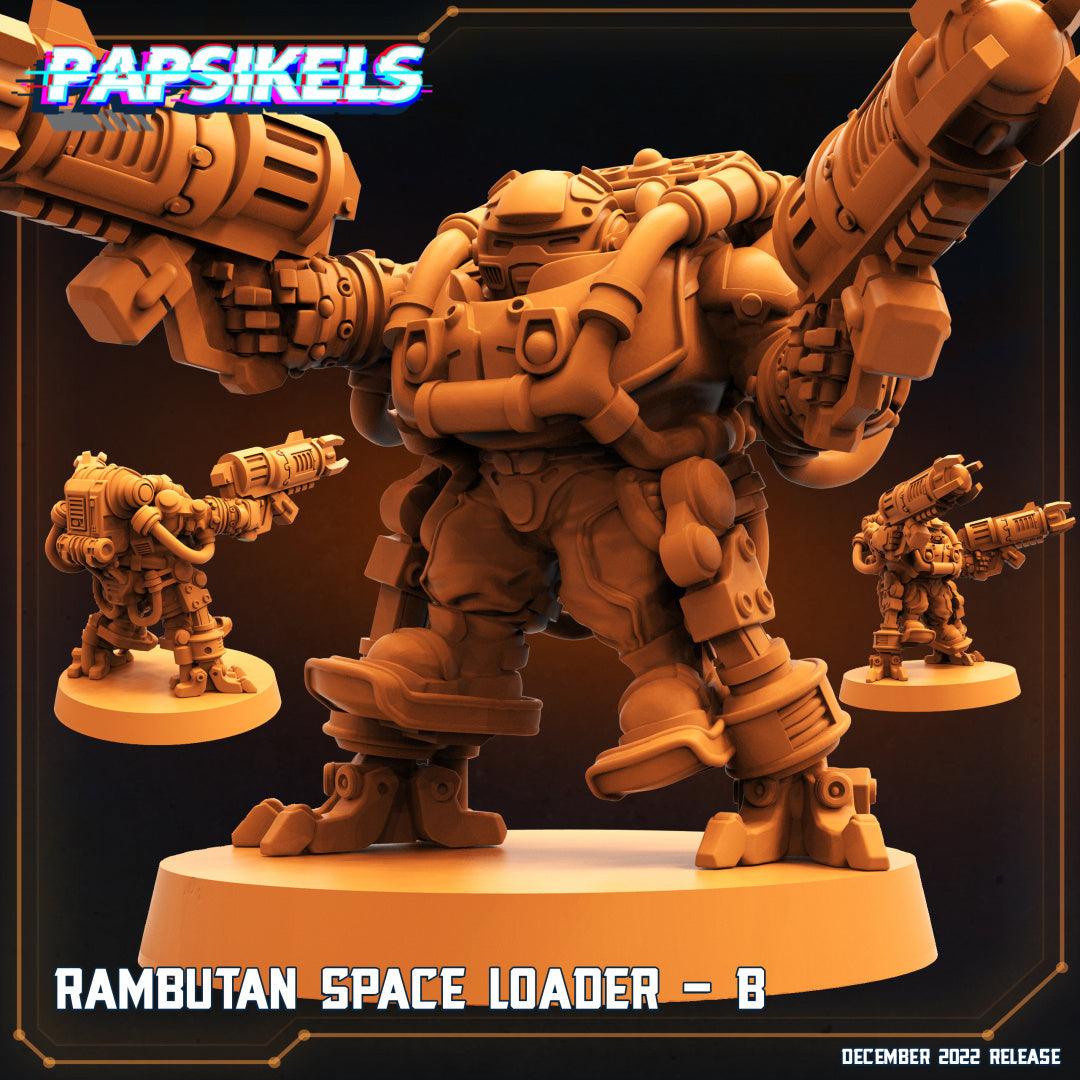 3D Printed Papsikels Cyberpunk Sci-Fi-Rambutan Space Loader - B 28mm 32mm