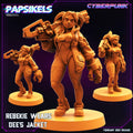 3D Printed Papsikels Cyberpunk Sci-Fi - Rebekie Wears Dee Ramirez Jacket - 28mm 32mm