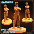 3D Printed Papsikels Cyberpunk Sci-Fi Space Crew Maintenance Grechen Bareho - 28mm 32mm