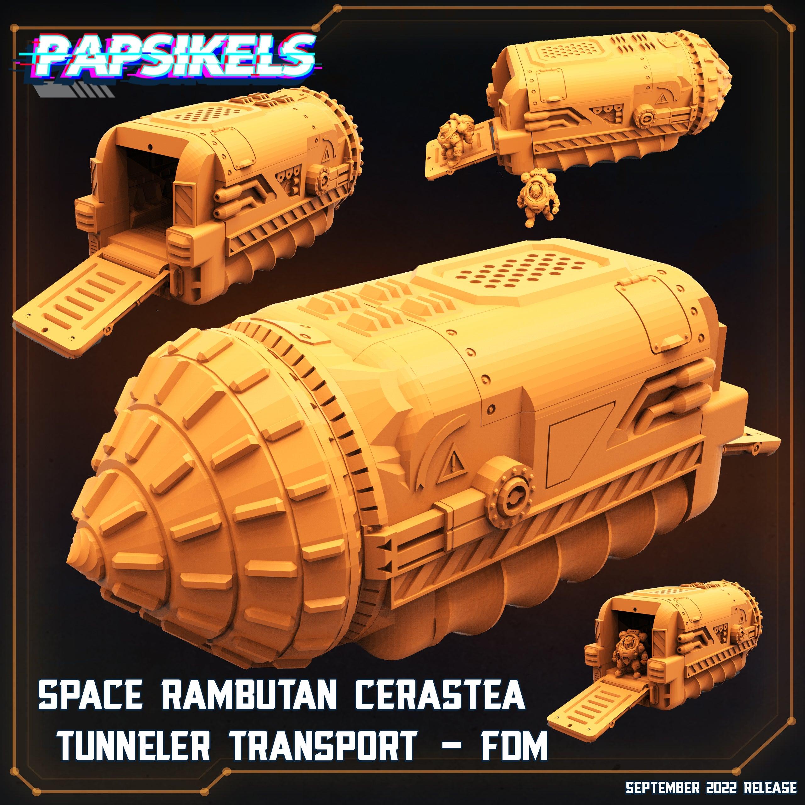 3D Printed Papsikels Cyberpunk Sci-Fi Space Rambutan Cerastea Tunneler Transport Fdm - 28mm 32mm
