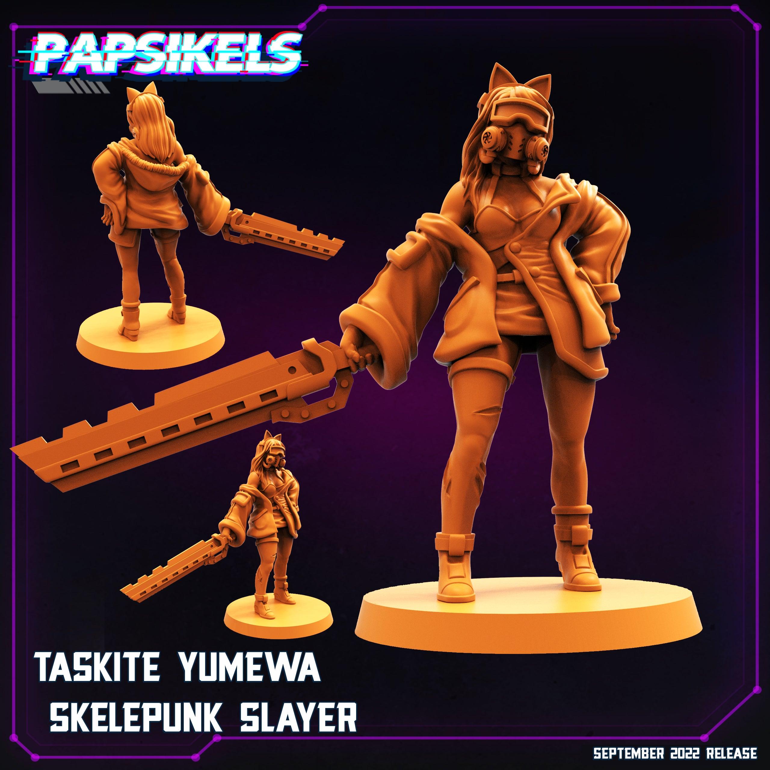 3D Printed Papsikels Cyberpunk Sci-Fi Taskite Yumewa Skelepunk Slayer - 28mm 32mm