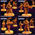 3D Printed Papsikels Cyberpunk Sci-Fi Watanabe Pulse Trooper Set - 28mm 32mm