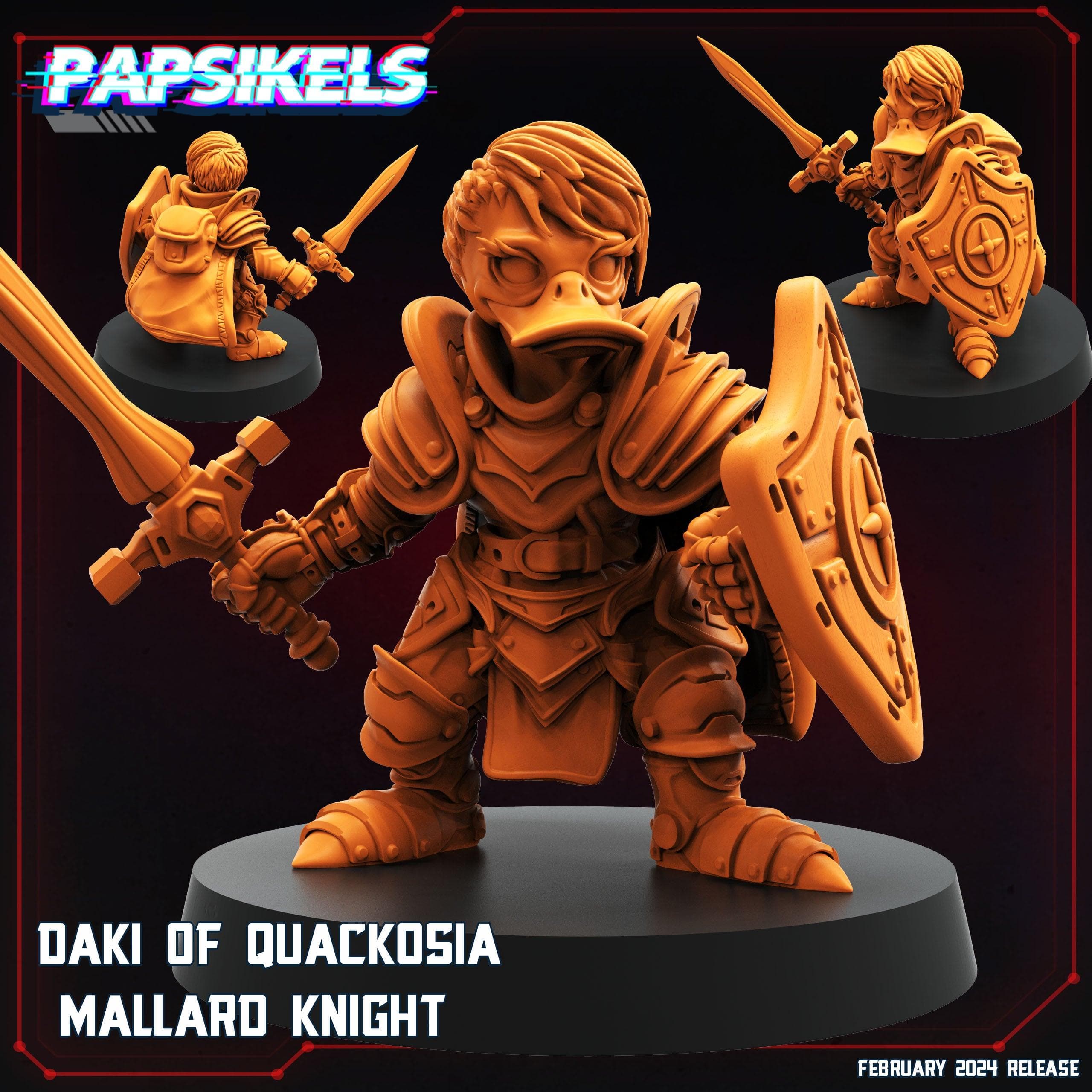 3D Printed Papsikels Daki Of Quackosia Mallard Knight 28mm 32mm
