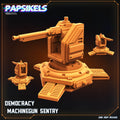 3D Printed Papsikels Democracy Machinegun Sentry JUNE 2024 SCIFI 28mm 32mm