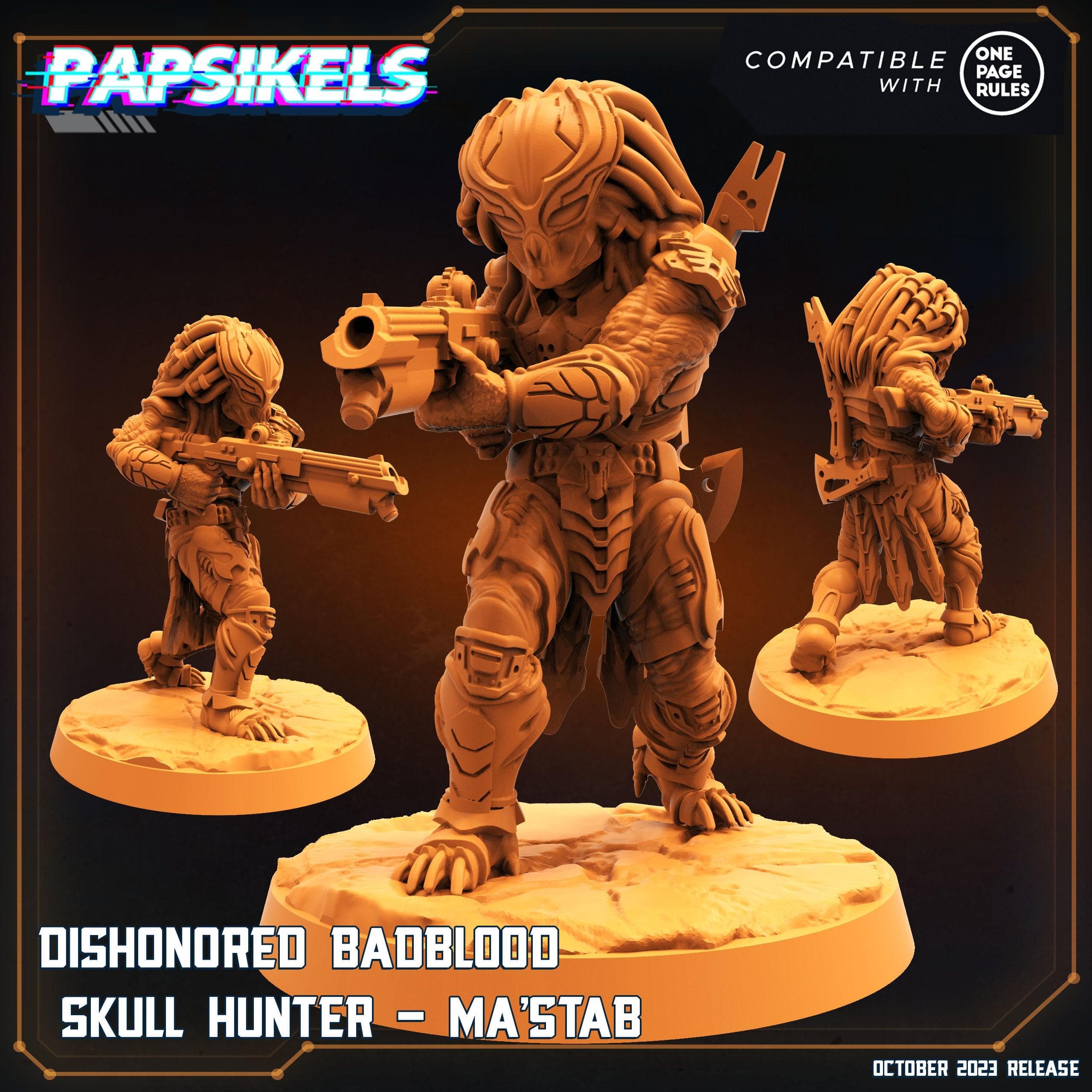 3D Printed Papsikels Dishonored Badblood Skullhunter Mastab 28mm 32mm