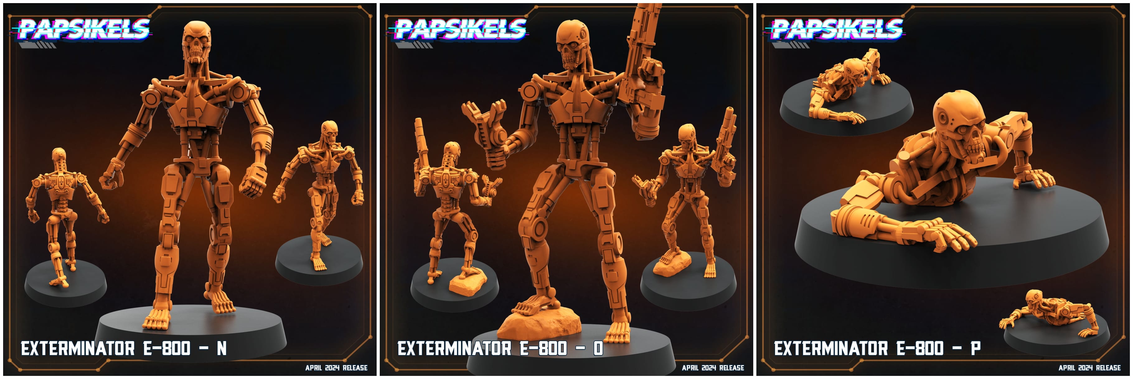 3D Printed Papsikels Exterminator E 800 Set Democracy Troopers SciFi Set 28mm 32mm