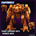 3D Printed Papsikels Fkmsa Superior Mech Avenger Mk45 July 2024 Cyberpunk 28mm 32mm