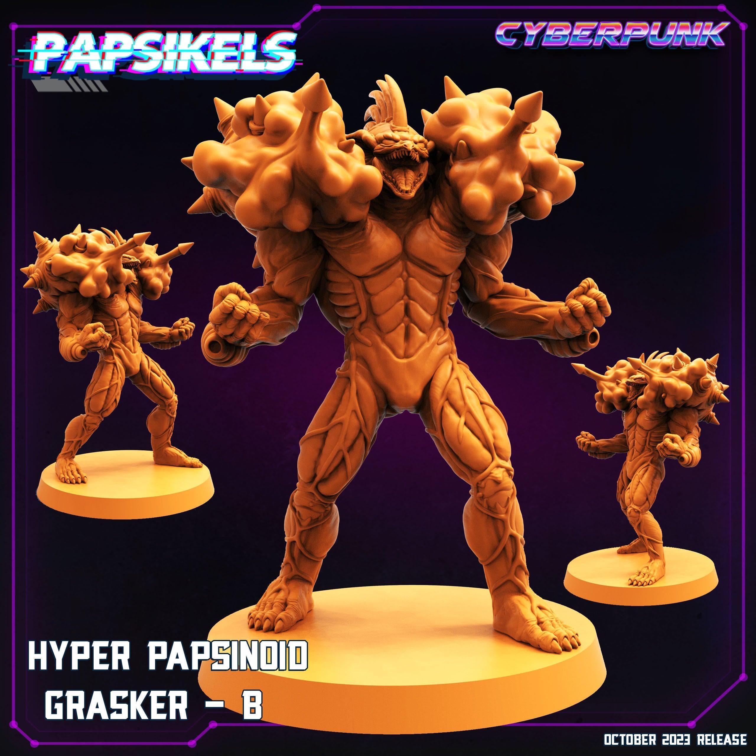 3D Printed Papsikels Grasker B Hyper Papsinoid Grasker Set 28mm 32mm