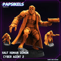 3D Printed Papsikels Half Human Demon Cyber Agent 2 MARCH 2025 CYBERPUNK 28mm 32mm