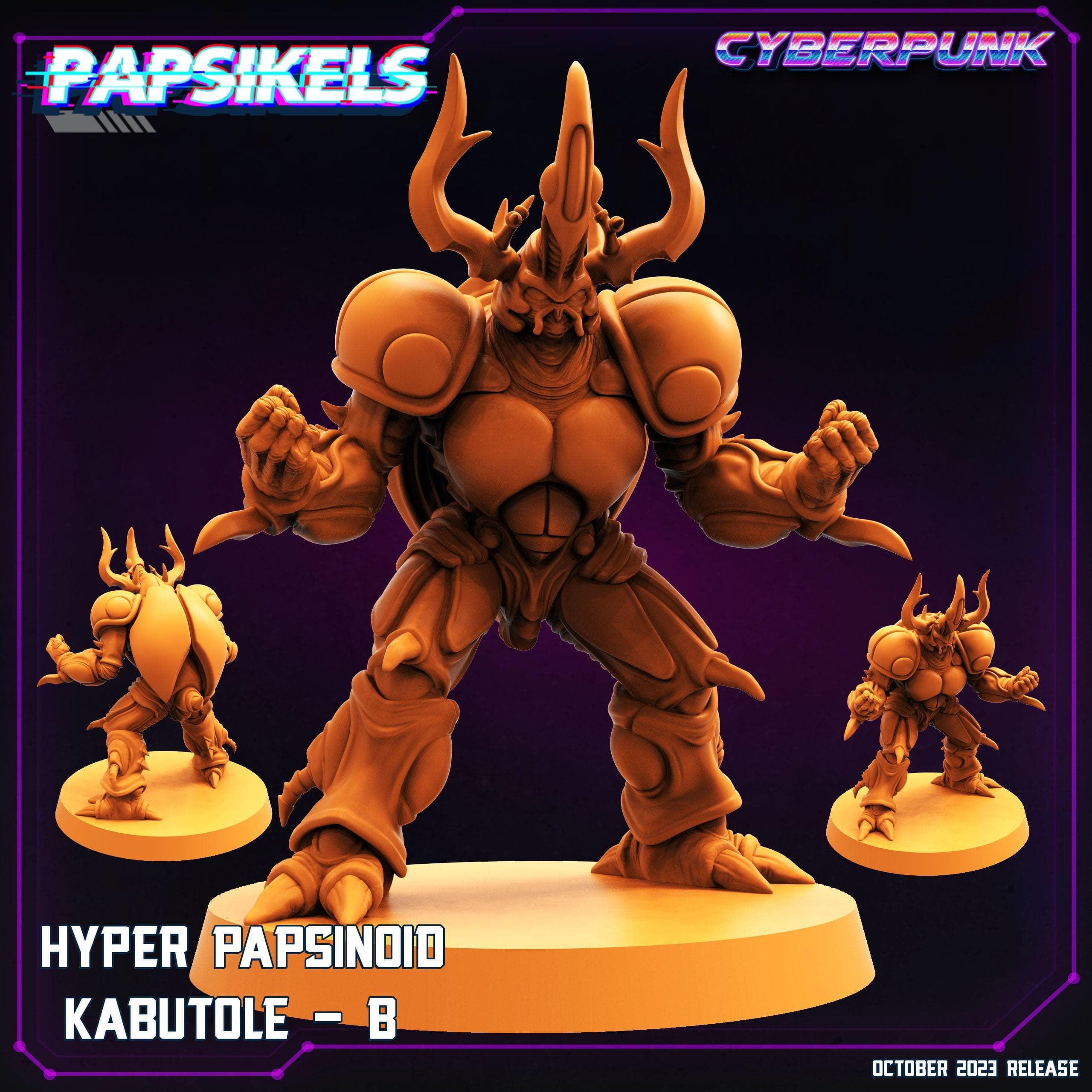3D Printed Papsikels Hyper Papsinoid Kabutole B Hyper Papsinoid Kabutole Set 28mm 32mm