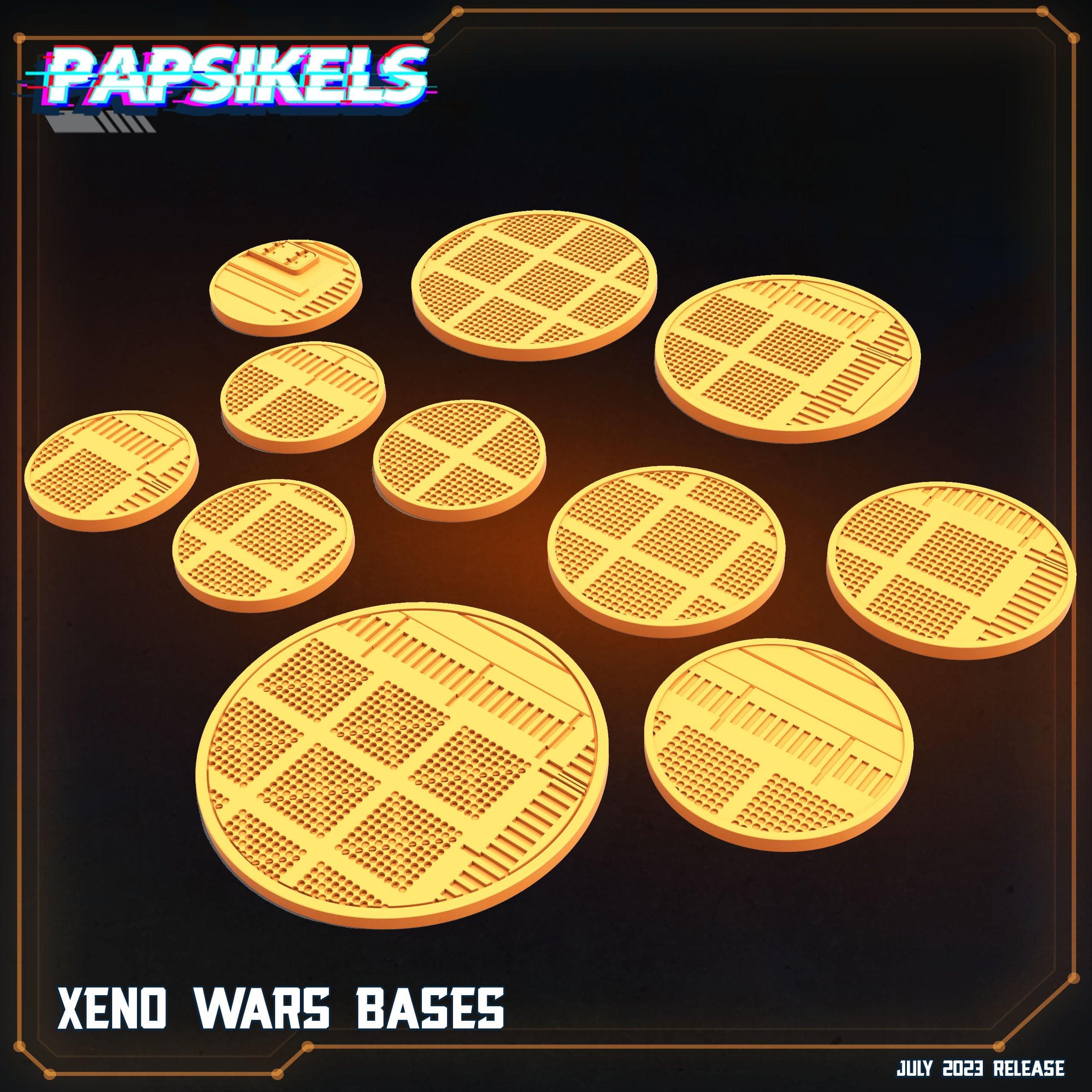 3D Printed Papsikels July 2023 - Xeno Wars Base Xenowars 28mm 32mm